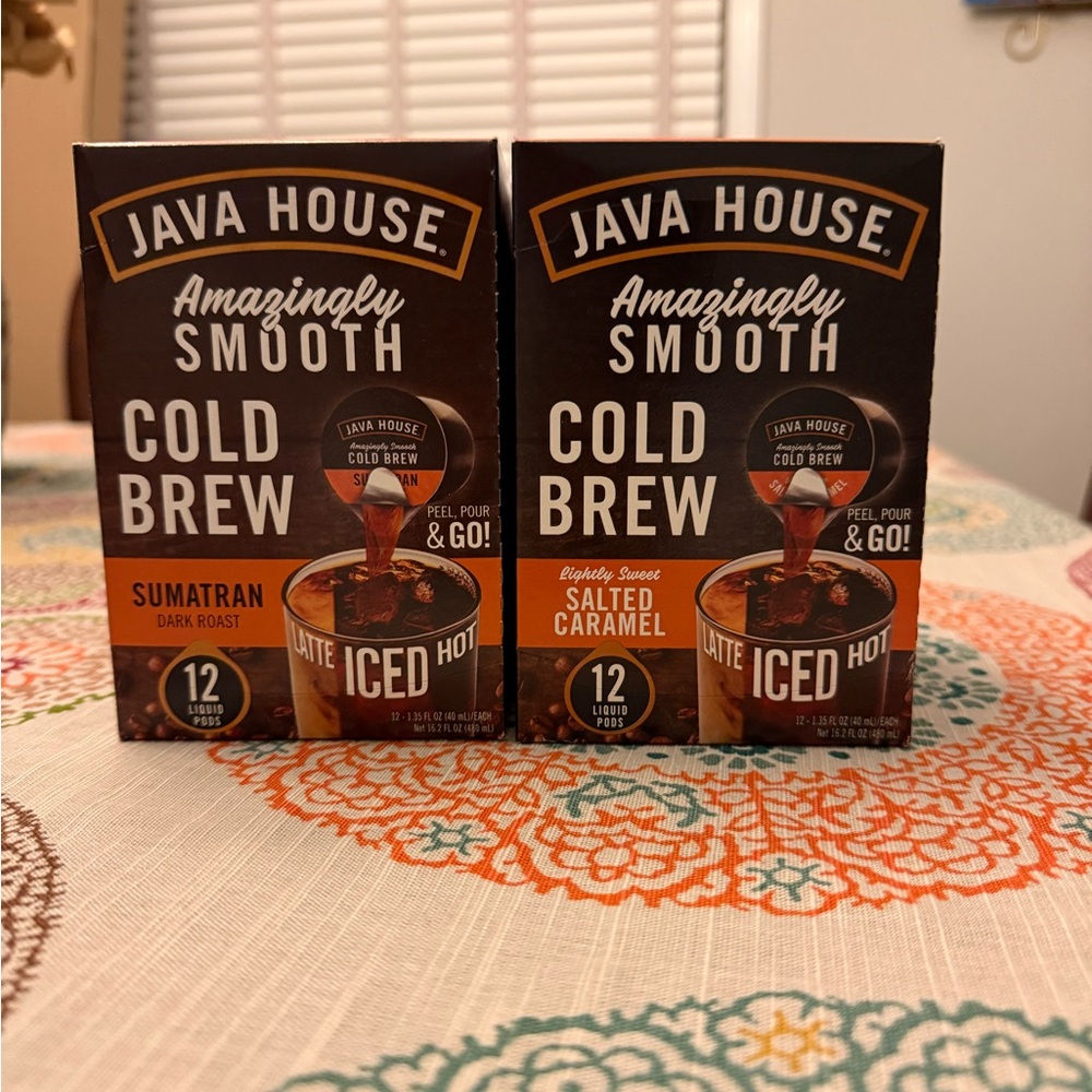 NWT Java House Cold Brew Salted Caramel & Sumatran Dark Roast Liquid Pods